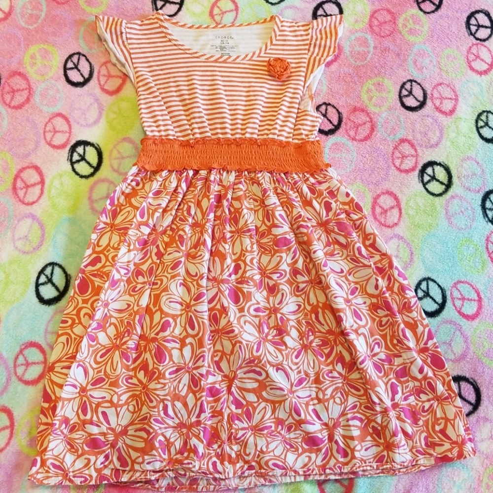 Girls orange George dress